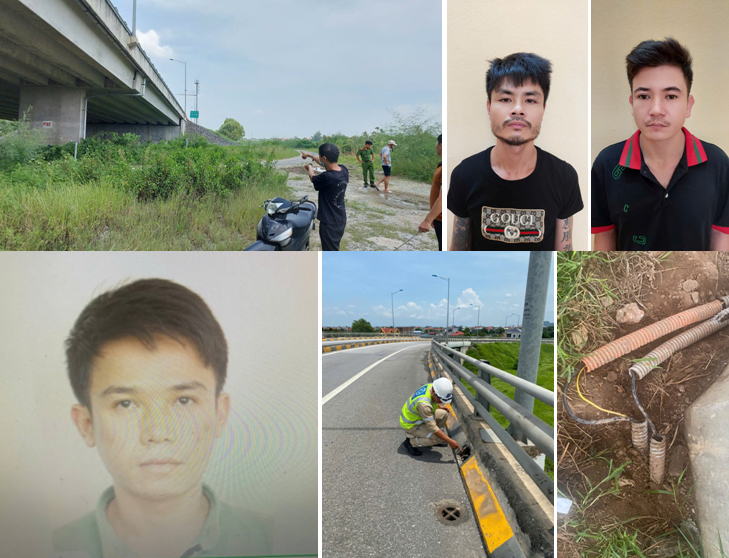 Phá chuyên án, bắt giữ 6 đối tượng Trộm cắp dây cáp tiếp địa đèn chiếu sáng trên đường cao tốc Hà Nội – Hải Phòng